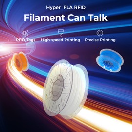 Creality Hyper PLA Filament 1.75mm, RFID 3D Printer Filament for High-Speed Printing up to 600mm/s, ±0.03mm Accuracy, 1KG/Spool (2.2lbs), 3D Printing Filament for Most 3D Printers (Very Peri)