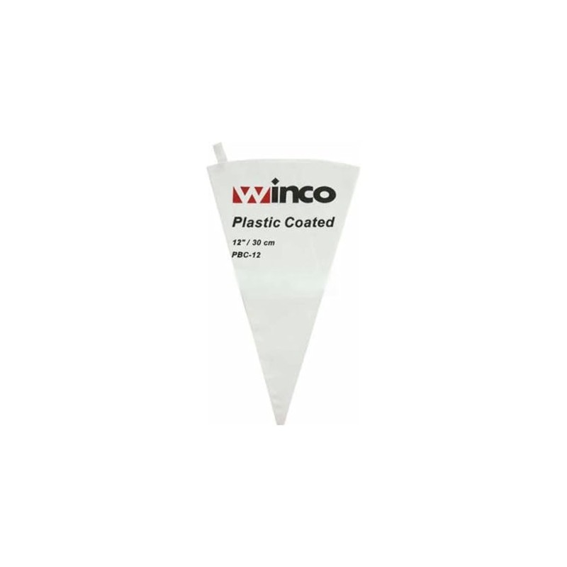 Winco Pastry Bag Cotton with Plastic Coating, 12-Inch