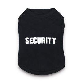 DroolingDog Dog Clothes Dog Shirts Dog T-Shirt Security Letters Small Dog Tee Shirts Pet Costume for Small Dogs, Black