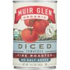 Muir Glen Organic Diced Fire Roasted Tomato No Salt 14.5