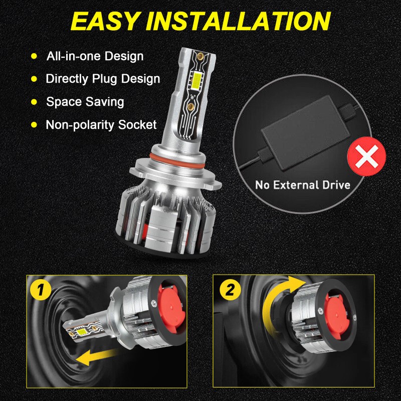 SHENKENUO For Honda CR-V CRV 2015-2021 6000K LED Headlight Hi/