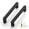 Ravinte 10 Pack Black Cabinet Pulls 4-1/2 Inch Square Cabinet