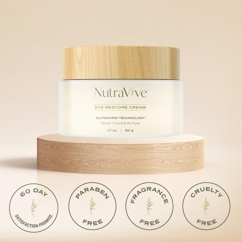 NutraVive Eye Restore Cream – Under Eye Cream For Puffiness