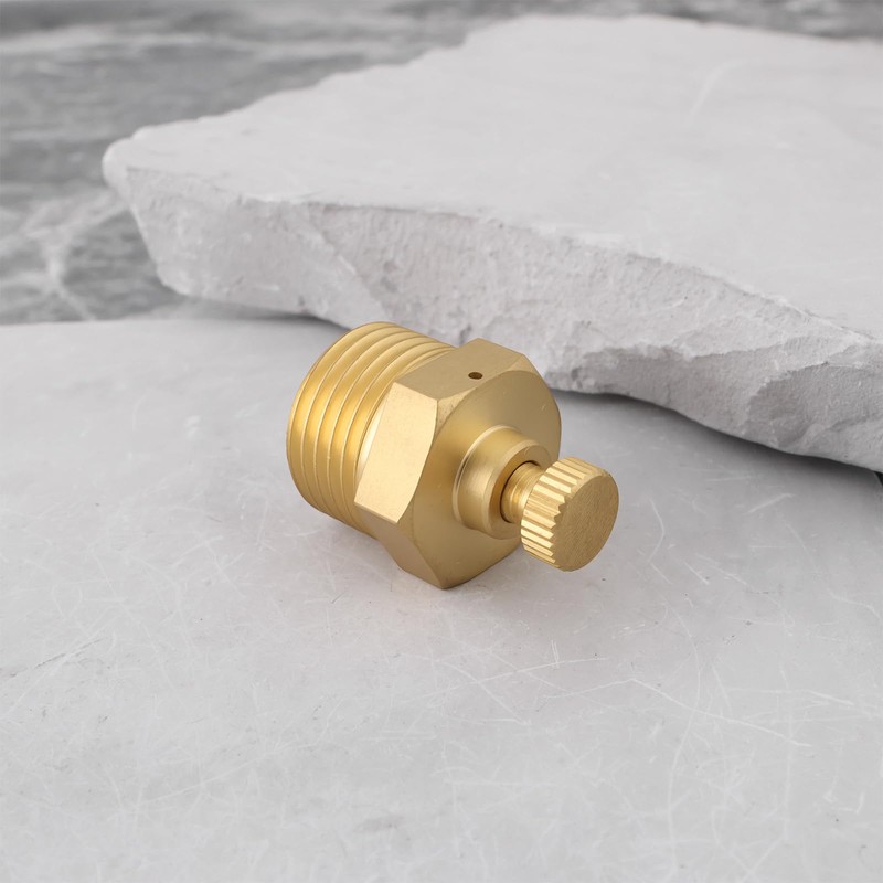 Create idea 2 x 1,27 cm BSP-Messing-Entlüftungsventil für Luftkompressoren, Gastanks,