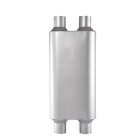 Floshine Universal 80Series Mufflers 3.0 Inch Dul Inlet (ID) 3.0 Inch Dul Outlet (ID), 3 Chamber Performance Automotive Muffler Exhaust FH20D20