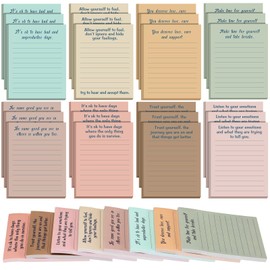 32 Pads Mental Health Sticky Notes Bulk Mental Health Self Stick Pads Positive Psychology Affirmations Colors Sticky Note Study Supplies for Work Home Office Supplies Christmas Party Gifts(Classic)