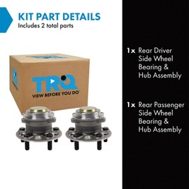 TRQ 2 Piece Wheel Bearing & Hub Assembly Set Compatible with 2017-2020 Acura MDX 2019-2022 Honda Passport 2016-2022 Pilot