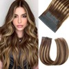 Micro Ring PU Hair Extensions Remy Human Hair Extension T4/27
