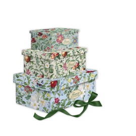Pigna, Set 3 pezziscatole regalo con nastro NATURE FLOWERS, tre diversi formati
