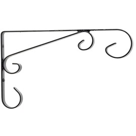 Arcadia Garden Products BR07E Apache Bracket-12 Inches, Pack 2, 12", Black