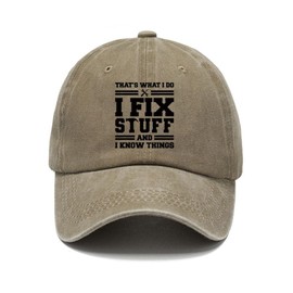 xinyee That's Whats I Do I Fix Stuff and I Know Things Baseball Caps for Men Adjustable Strapback Hats
