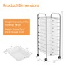 MEDIMALL 10 Drawers Rolling Storage Cart, Multipurpose Craft Storage Cart