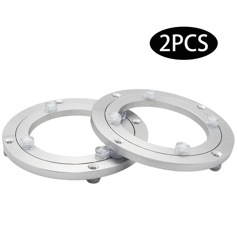 Adyoney 2Pcs 140mm / 5.51" Aluminum Alloy Lazy Susan Turntable