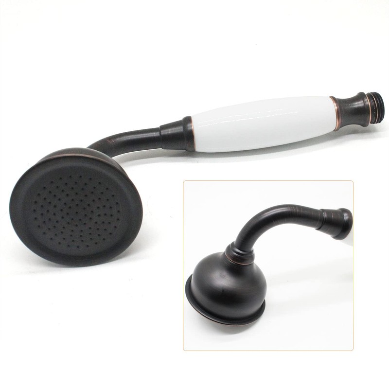 Oil Rubbed Bronze Vintage Telephone Handheld Shower Spray Ceramic Handle