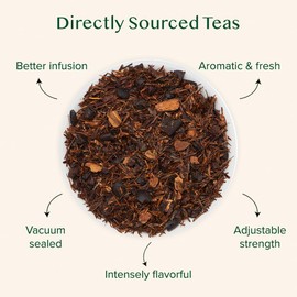 VAHDAM Chocolate Vanilla Herbal Tea (3.5 oz, 50+ Cups) | Rooibos, Chocolate, Vanilla | Loose-Leaf, Vacuum Sealed for Freshness