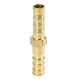 X AUTOHAUX 6mm Brass Barb Hose Fitting Straight Joiner for Air Water Gas Oil