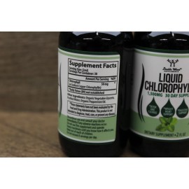 2 Bottles- Liquid Chlorophyll Drops For Immune Support Peppermint Flavor 2 Fl Oz
