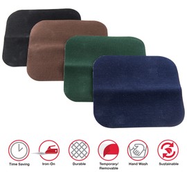 SINGER 00086 5-Inch by 5-Inch Dark Assorted Iron On Patches, 4-Count (101227)