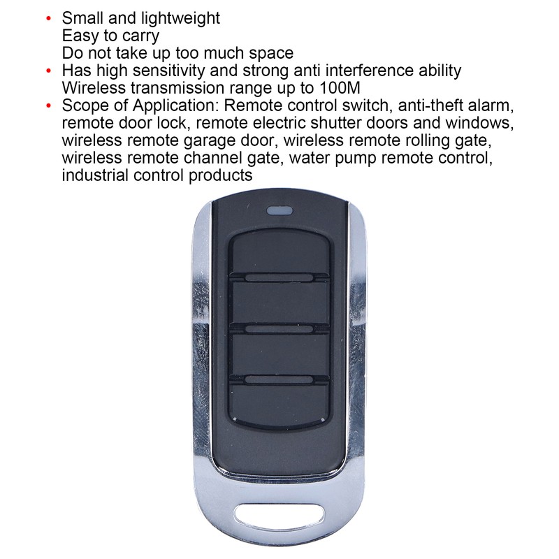 3V Garage Door Remote Control 433mhz 868mhz Remote Control Transmitter