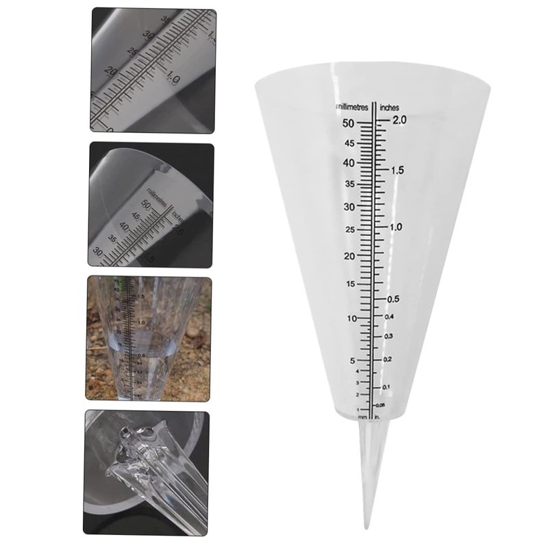 CAXUSD 2pcs Rain Gauge Outdoor Measuring Cup for Weather Monitoring