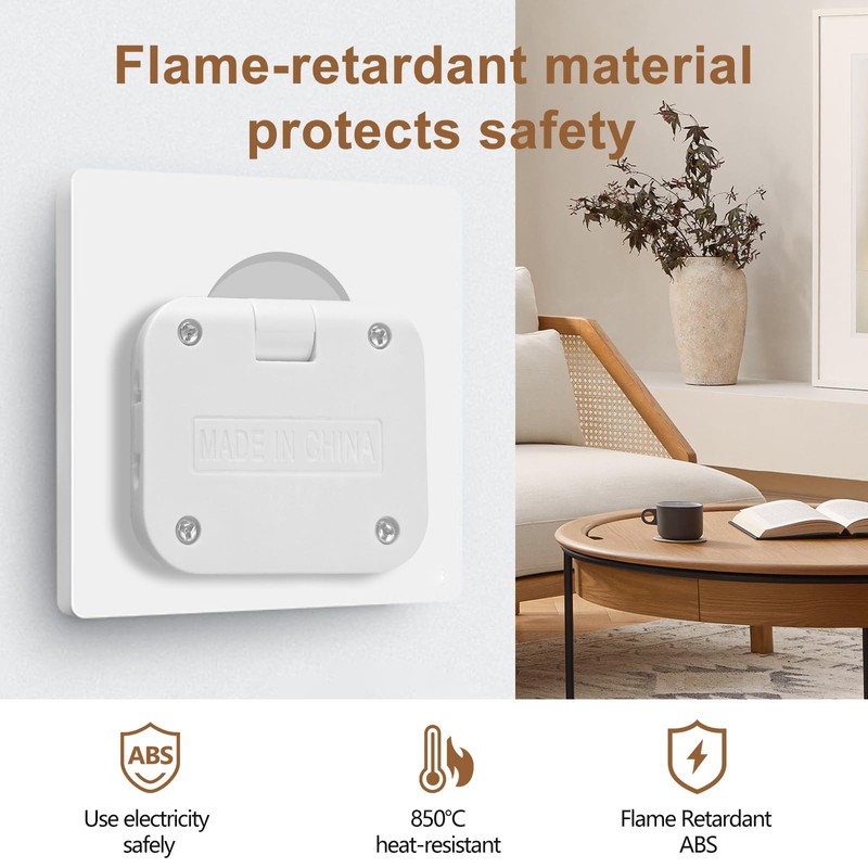 Momowin 2 x Flat Plug Multiple Sockets, Flat Plug with