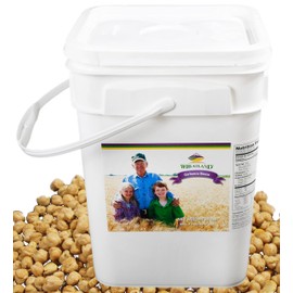 Wheatland Garbanzo Beans Chickpeas • 20 lb Bucket, Mylar, Oxy-Pack • Emergence Food Storage • Idaho Grown • Non-GMO • Lab Tested • Sproutable • 25 year Shelf Life