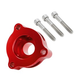 WIKIBB Blow Off Valve Adapter BOV Adapter Compatible with Ford Fiesta/Mustang/Fusion/Edge/Escape/Transit/Bronco 1.5 1.6 2.0 2.3 2.7L More Models, Fit for EcoBoost Turbo - CNC Billet Aluminum Red