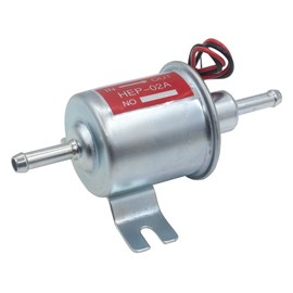 Effoexpart Universal Electric Fuel Pump 12V Transfer Low Pressure 5-9 PSI Gas Diesel Inline Compatible with Carburetor Motocycle Trucks Boats ATV HEP-02A