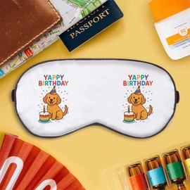 Azeeda 'Yappy Birthday Cockapoo' Sleep/Travel Eye Mask (EY00032163)