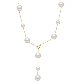 Gold Pearl Necklace for Women, Yellow Necklace Dainty 18K Gold Plated Pearl Choker Chain, Pearls Bracelets Wedding Trendy Gold Jewelry Set for Women Bridesmaid Gifts