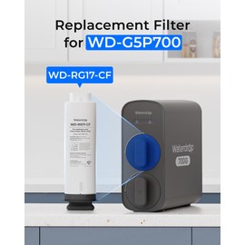 Waterdrop WD-G5P700-CF Filter, Replacement for WD-G5P700 Undersink Reverse Osmosis System, 6-month Lifetime