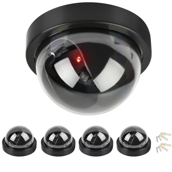 TIMESETL 4PCS Dummy Camera, Hemisphere Dome Camera Fake Security Camera