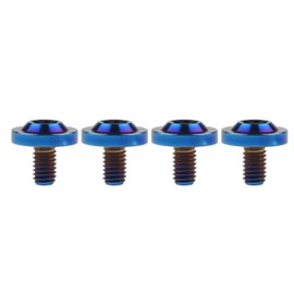 Wanyifa Titanium Bolt M6 10 15 20 25mm Torx T30 Screws for Bicycle Motorcycle Car Pack of 4 (M6x10mm, Brunt Blue)