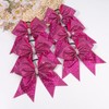 OAOLEER 6PCS Glitter Cheer Hair Bows for Cheerleading, Shiny Rhinestones