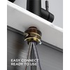 FORIOUS LED Kitchen Faucet with Pull Down Sprayer Black, Modern