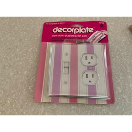 OLFA Decorplate Clear Plastic Light Plate cover Single Switch Outlet Wallpaper CP-02