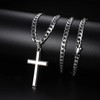 HAIAISO 925 Sterling Silver Cross Necklace for Men Women with