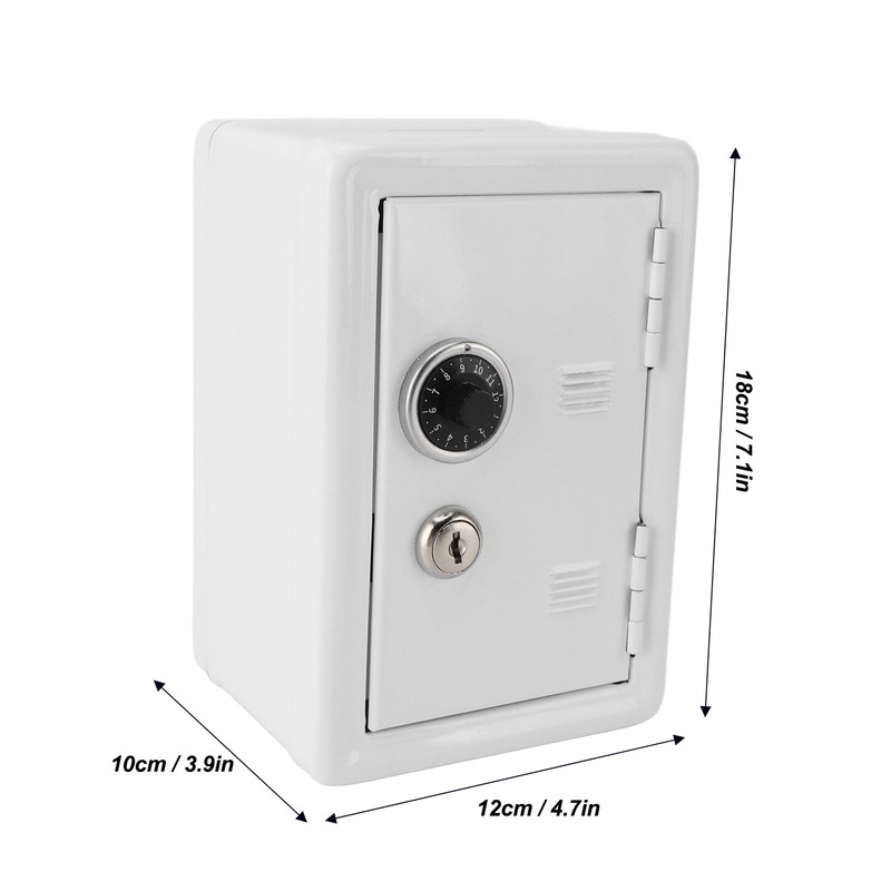 Money Bank Creative Cute Metal Vertical with Lock Keys Cash