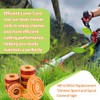 6 Thread Spools, 2 Spool Covers Compatible with Worx Grass