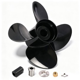 Wvkeosc 13 x 17 Aluminum Boat Propeller for Mercury Engines 40 50 60 70 75 80 90 100 115 125 140 150HP 48-8M8026590 15Spline Tooth 4 Blades RH