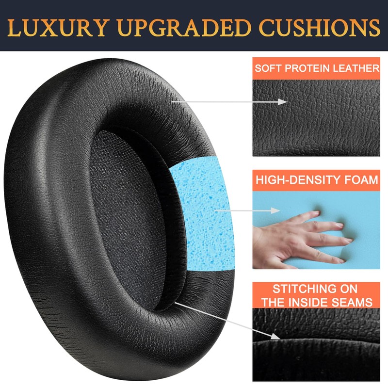 SOULWIT Protein Leather Replacement Ear Pads for Steelseries Arctis Nova