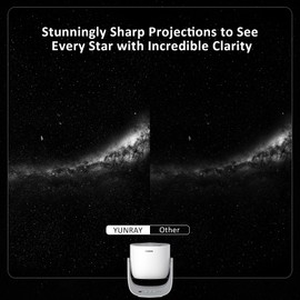 YUNRAY Galaxy Projector, Star Projector Home Planetarium Stars Ceiling Space Projection Starry Sky Night Light Lamp for Kids Adult Bedroom Decor Birthday Gift - 2 Discs