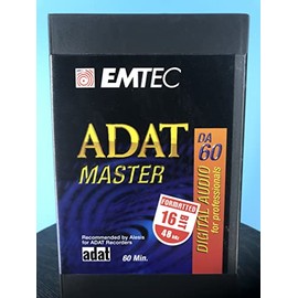 EMTEC 60-Minute 16 BIT FORMATTED Blank ADAT Studio Master Single Tape in Album/ Library Case