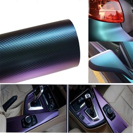 CompraFun 6D Carbon Fibre Sticker 300 x 30 cm Waterproof Car Sticker, Bubble-Free, Carbon Film