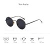 BOUACOUA Retro Steampunk Style Sunglasses Round Metal Frame Sunglasses for