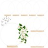 10 Pack White Floral Hoop with Stand 14 Inch Metal