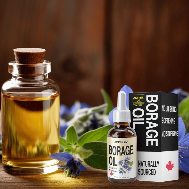 Borage Oil 60ml – 100% Pure Cold-Pressed Oil for Skin,