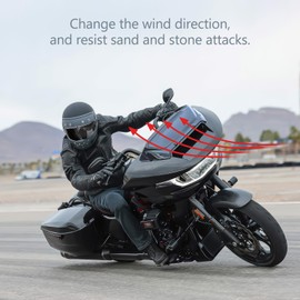 Bravema 6 inch Windscreen Motorcycle Wave Windshield Fit for Harley CVO Road Glide FLTRXSE, ST FLTRXSTSE, FLTRX 2023-2024(Smoke)