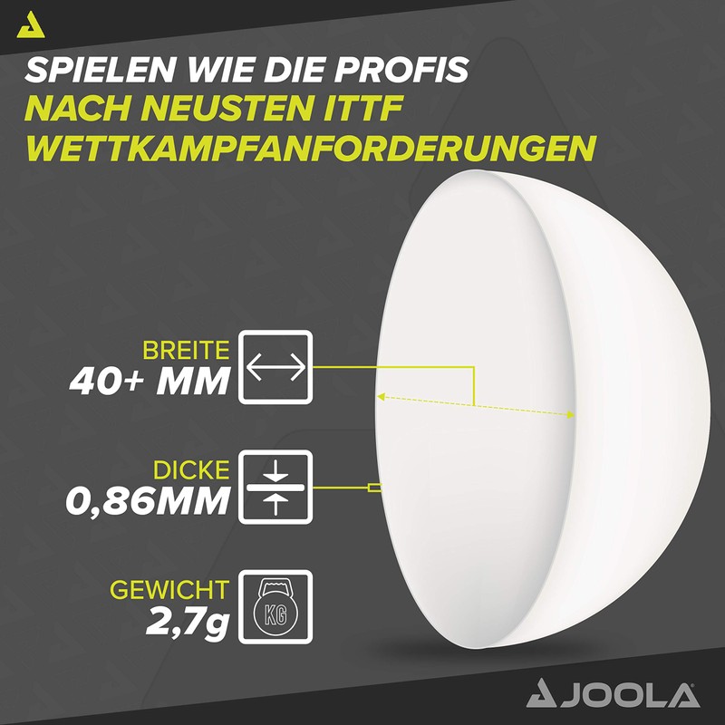 JOOLA 44206 Table Tennis Balls 3 Star Training Advanced 40+