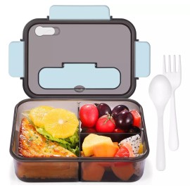 Yinlikede Fiambrera De Plástico Con Cubiertos 3 Compartimentos 1500ml